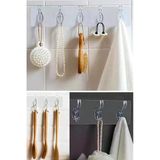 5 Kancalı Şeffaf Yapışkanlı Organizer Askı Mutfak Banyo Duvar Düzenleyici 35 Cm