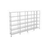 5 Katlı 4'Lü Galvaniz Çelik Raf - Depo, Arşiv, Kiler, Dosya, Market Rafı 43X93 Cm 200 Cm 0.70 Mm