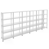 5 Katlı 6'Lı Galvaniz Çelik Raf - Depo, Arşiv, Kiler, Dosya, Market Rafı 43X93 Cm 150 Cm 1.00 Mm