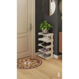5 Katlı Ekstra Sağlam (8mm MDFLam) Ayakkabılık | Dar Alanlara Özel (G: 35cm) Çok Amaçlı Raf