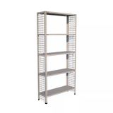 5 Katlı Galvaniz Tel Kafes Çelik Raf - Dekoratif Raf 43X93 Cm 200 Cm