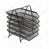 5 Katlı Masa Üstü Hareketli Metal Evrak Rafı
