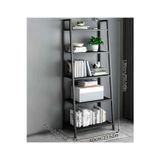 5 Katlı Merdiven Kitaplık Metal Çerçeve Açık Raf Düzenleyici Siyah Dikey Depolama Rafı 60*150 CM