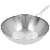 5 Katmanlı 30 cm Wok Tava, I?ndüksiyon Uyumlu, Silvinox Yüzey