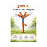 5 Kollu Bahçe Sulama Fıskiyesi Döner Çim Sulama Sprink Otomatik Bahçe Sulama Aparatı