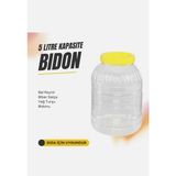 5 L Pet Turşu Bidonu – Salça, Sirke, Yağ Için Gıdaya Uygun Saklama Kabı - Açık Sarı