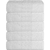 5 Li El Yüz Otel Havlusu 50 x 90 cm Beyaz 16/1 Aksoft 225 gr - 50 x 90 cm