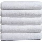 5 Li El Yüz Otel Havlusu 50 x 90 cm Beyaz 20/2 Ring 250 gr - 50 x 90 cm