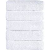 5 Li El Yüz Otel Havlusu 50x85 Cm Beyaz 16/1 Avs 200 Gr Beyaz