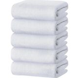 5 Li El Yüz Otel Havlusu 50X90 Cm Beyaz 20/2 Ring 300 Gr