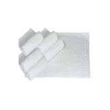 5 li Otel Ayak Havlusu Bukle Ayak İzli 50x70 Cm Beyaz 12/1 Avs 200 Gr