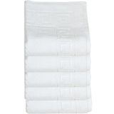 5 li Otel Ayak Havlusu Bukle Ayak İzli 50x70 Cm Beyaz 16/2 Avs 250 Gr