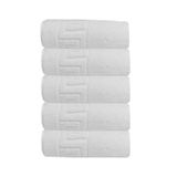 5 Li Otel Ayak Havlusu Bukle Ayak İzli 50x70 Cm Beyaz 20/2 Ring 250 Gr Beyaz