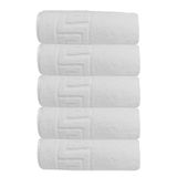 5 Li Otel Ayak Havlusu Bukle Ayak İzli 50X70 Cm Beyaz 20/2 Ring 250 Gr