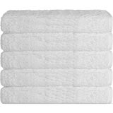 5 Li Otel Banyo Havlusu Pamuklu 70 x 150 cm Beyaz 16/1 Aksoft 480 gr - 70 x 150 cm