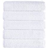 5 Li Otel Banyo Havlusu Pamuklu 90X150 Cm Beyaz 16/1 Avs 580 Gr