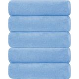 5 Li Otel Banyo Havlusu Pamuklu 90X150 cm Renkli 16/1 Avs 580 gr - Mavi - 90 x 150 cm