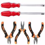 5 Li Set Mini Pense Seti Yan Keski Kargaburun Düz Ve Yıldız Tornavida Elektrikci Hobi Seti