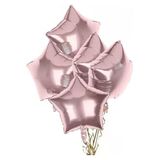 5 Li Yıldız Folyo Rose Gold Balon Süsleme Seti 18 Inç 45 Cm 5 Adet