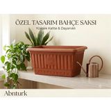 5 Litre Yüksek Kaliteli Plastik Balkon Saksısı Bahçe Saksı 30x18x17cm