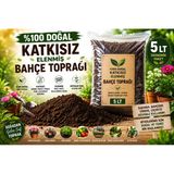 5 Lt %100 Doğal Katkısız Elenmiş Bahçe Toprağı Saksı Toprağı, Çiçek Toprağı, Bitki Toprağı, Fide Ve Sebze Toprağı