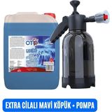 5 Lt Extra Cilalı Mavi Otomobil Şampuanı , 2 Litre Basınçlı Köpük Atar Pompa Tükeniyor