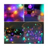 5 M 28 LED Kristal Top Rgb – Şeffaf Kablo – Fişli Eklemeli - 1 m - 00 Beyaz