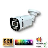 5 Megapiksel Görüntü POE Bağlantılı ve Sesli 6 Warm Led Gece Renkli IP Güvenlik Kamerası 4386WS