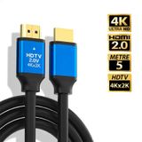 5 Metre 4k Ultra Hd 2.0v Alüminyum Başlık Altın Uçlu Hdmi Kablo