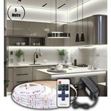 5 Metre Beyaz Şerit LED Işık Dimmer Kumandalı Mutfak Tezgah Çalışma Masası Raf Işık SB-6557