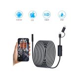 5 Metre Endoskop Yılan Video Kamera Ios Ve Android Uyumlu Led li 8 Mm Sert Kablo 2mp