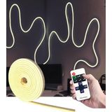 5 Metre Esnek Neon Led Şerit Dimmer Kumandalı Dekoratif Aydınlatma Seti SB-6538 (Gün Işığı)
