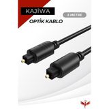 5 Metre Fiber Optik Ses Kablosu Premium Digital Optic Toslink 5mt - Siyah