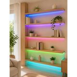 5 Metre Kumandalı Rgb LED Şerit 2835 Smd Dekoratif Tv Oda Masa Arkası Aydınlatma - 1 m - 00 Beyaz