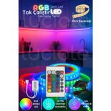 5 Metre NeoGlow Serisi RGB LED Işık Bandı – 24 Tuş Kumandalı 60 Çipli Tak Çalıştır Set