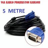 5 Metre Orjinal Vga Görüntü Kablosu Projeksiyon Ekran Monitör Lcd Tv - 5Metre 15 Pin - A03