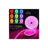 5 Metre Rgb Esnek Neon LED Şerit 12 Volt 6X12MM - Çok Renkli