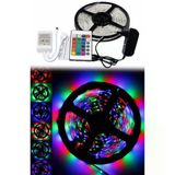 5 Metre Rgb Şerit Led Seti-İç Dış Mekan Silikonlu-Tak Çalıştır (5047)