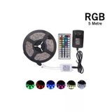 5 Metre Rgb Şerit Led Seti-İç Ve Dış Mekan Silikonlu-Tak Çalıştır (5224)