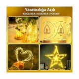 5 Metre Sarı 50 LED Işıklar Işıkları 8 Mod Rgb Işıkları USB Sarı Renkli Işık Dize Işıkları Tel Fonksiyonlu Süsleme Ince Telli Aydınlatmalı Şerit LED Yılbaşı Işık Yılbaşı Süsü - 1 m - 00 Beyaz
