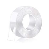 5 Metre Su Sızdırmaz Çift Taraflı Şeffaf Bant LTS-BND07 (Uzunluk 5m, GENIŞLIK:30MM, Kalınlık:1mm) Ekstra Güçlü Yıkanabilir Ince Nano Bant, Halı, Ev, Mutfak, Banyo, Araba Veya Ofis