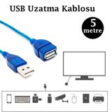 5 Metre USB Uzatma Kablosu Usb 2.0 Dişi Erkek Uzatma Kablosu