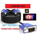 5 METRE VGA KABLO BİLGİSAYARI TELEVİZYONA BAĞLAMA KABLOSU