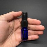 5 Ml Mavi Cam Şişe Siyah Spreyli , 5Cc MaviSpreyli Boş Şişe x 6 Adet