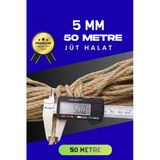 5 Mm 50 Metre Jüt Halat Dekoratif Hasır İp Urgan Süs