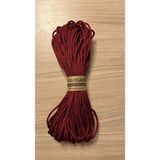 5 mm Polyester Dolgulu Kordon Ip ( 15 Farklı Renk Seçeneği ) 500 Gram - Bordo - Koyu Kırmızı