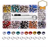 5 mm Renkli Metal Kuş Gözü 300 Set ve Saklama Kutusu