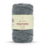 5 Mm - Simli 400 Gr Polyester Makrome Ipi 75 M Polyester Makrome Ip Supla Ip Ve Çanta Ipliği (Gri)