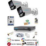 5 Mp Ultra Hd 2 Renkli Kameralı Güvenlik Kamera Seti Teico- 6215 320 GB HDD