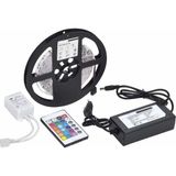 5 mt 3 Cipli Rgb Şerit LED Silikonlu Adaptör Uzaktan Kumanda Tak Çalıştır - Orjinal